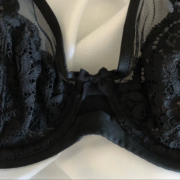 Victoria’s Secret 34D & Small Brazilian Lace Mesh Panty & Unlined Demi Bra Set - Picture 10 of 14